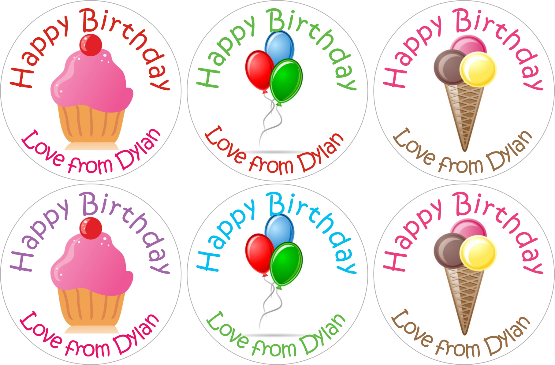 GIFT STICKERS - Birthday - Stuck 2 U